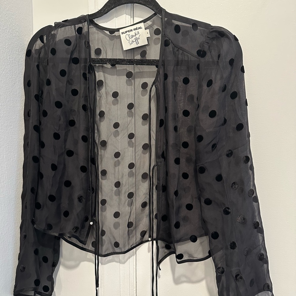 Never worn Realisation Par Claudia shiffer polka dot top